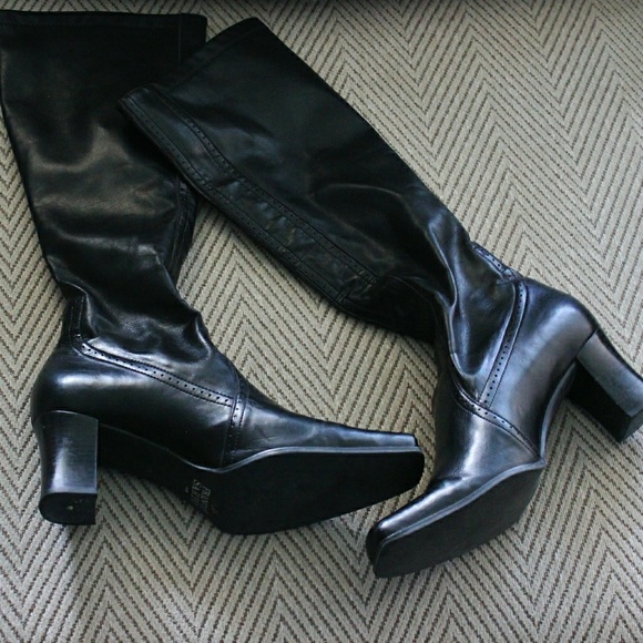 Franco Sarto Shoes - Franco Sarto High Black Heeled Boots Size 7.5